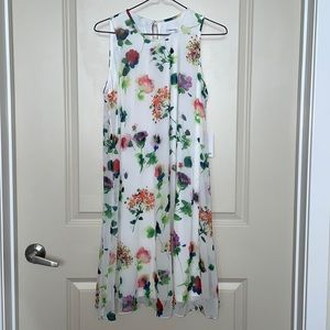 BNWT Floral Calvin Klein Shift Dress Size 10 RRP $99